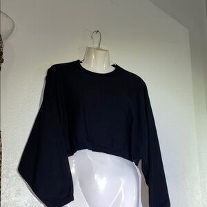 Polly Black Cropped Sweater